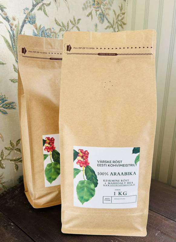 1kg araabika kohviuba, Eesti kohvimeister
